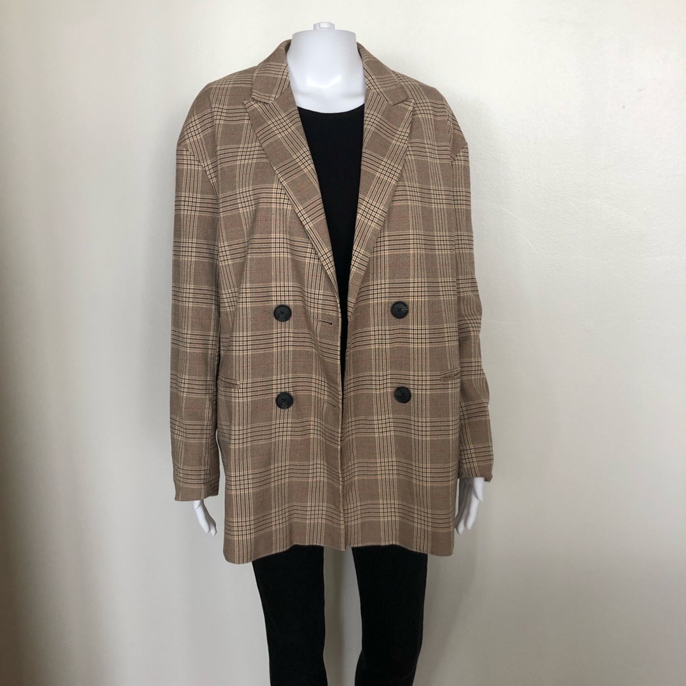 Stradivarius Check / Plaid Blazer